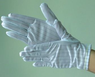 100% τα αναλώσιμα ESD βαμβακιού SMT φορούν γάντια στα αντιστατικά γάντια για την ηλεκτρονική